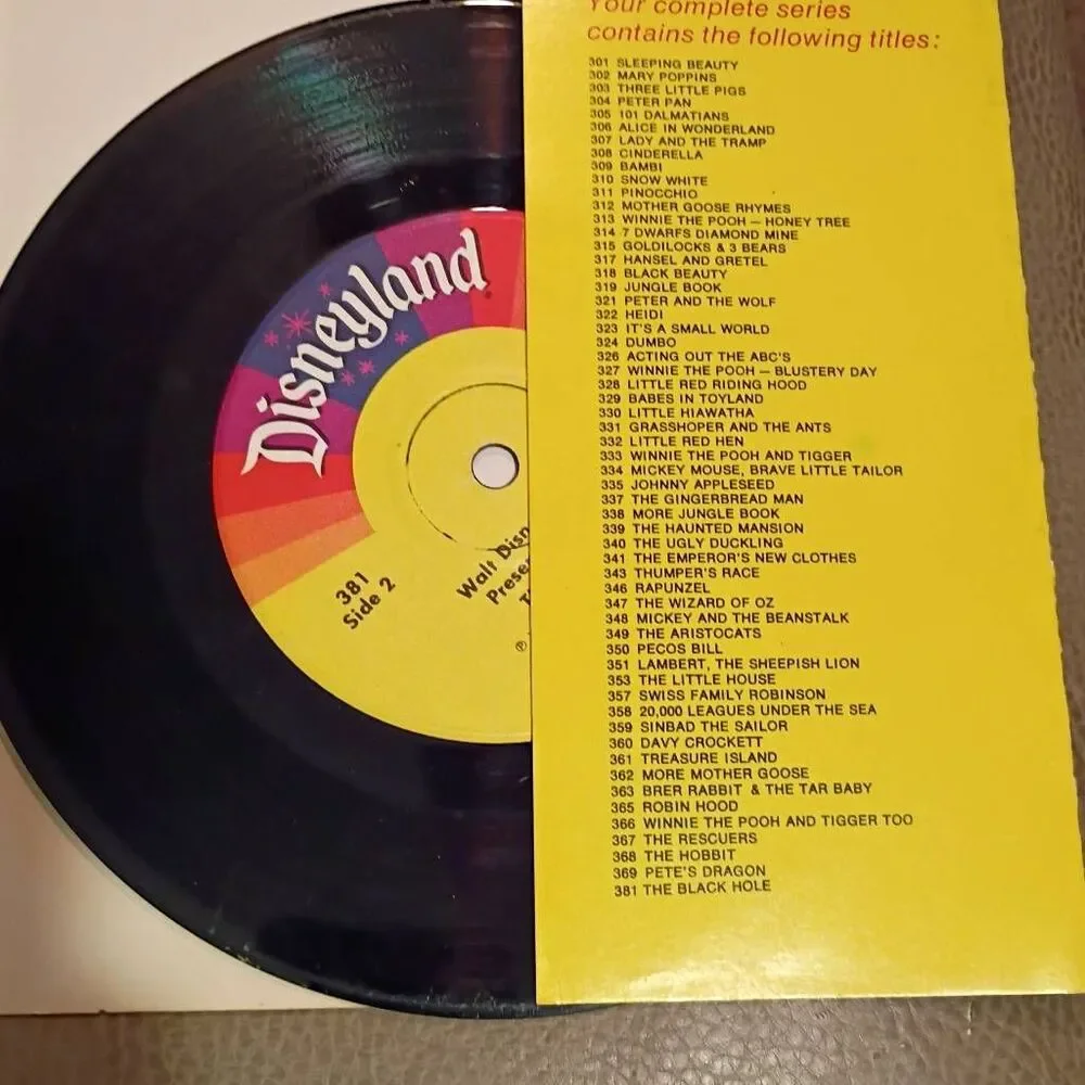 Walt Disney Children's Read-Along Book and Record of The Black Hole 1979 Classic